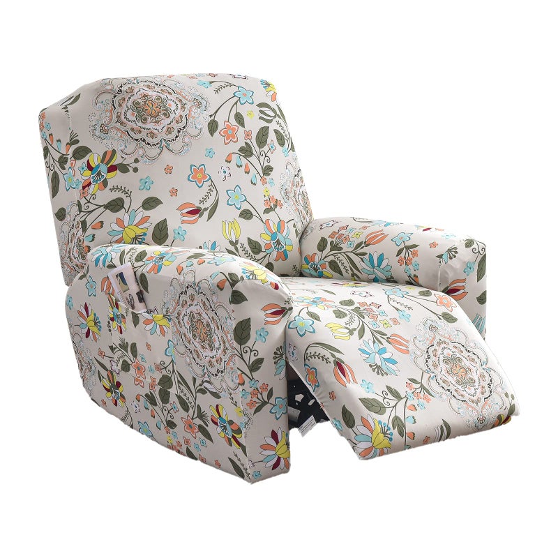 Eco-Ancheng Recliner Slipcovers 4-Pieces Lazyboy Recliner Covers Recliner Couch Covers Recliner Chair Cover Non Slip Reclining Slipcovers with Storage Pockets Furniture Protector for Living Room - Image 1